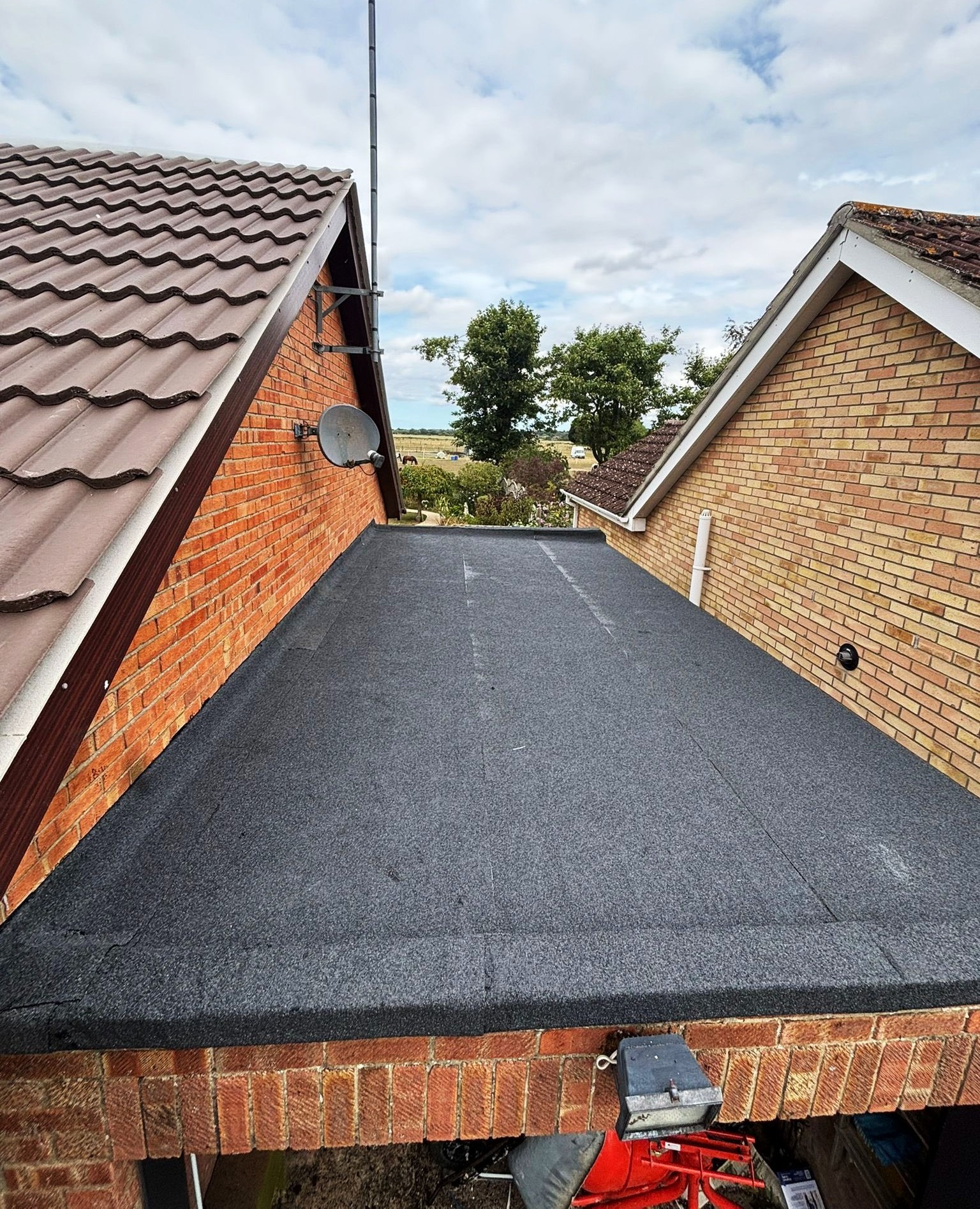 New roof installation